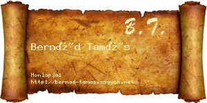 Bernád Tamás névjegykártya